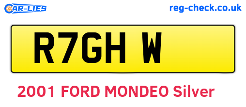 R7GHW are the vehicle registration plates.
