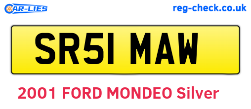 SR51MAW are the vehicle registration plates.