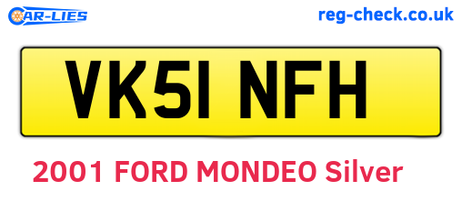 VK51NFH are the vehicle registration plates.