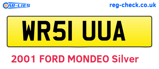 WR51UUA are the vehicle registration plates.