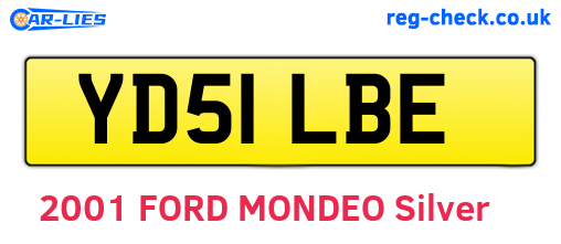YD51LBE are the vehicle registration plates.