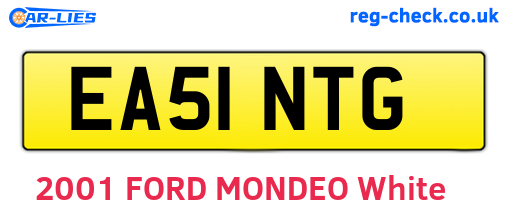 EA51NTG are the vehicle registration plates.