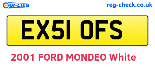 EX51OFS are the vehicle registration plates.