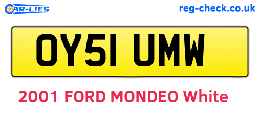 OY51UMW are the vehicle registration plates.