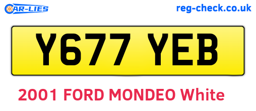 Y677YEB are the vehicle registration plates.