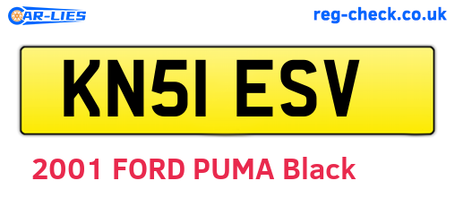 KN51ESV are the vehicle registration plates.
