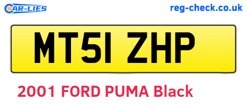 MT51ZHP are the vehicle registration plates.