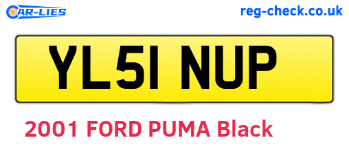 YL51NUP are the vehicle registration plates.