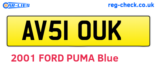 AV51OUK are the vehicle registration plates.
