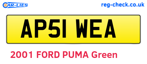 AP51WEA are the vehicle registration plates.