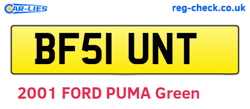 BF51UNT are the vehicle registration plates.