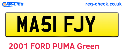 MA51FJY are the vehicle registration plates.