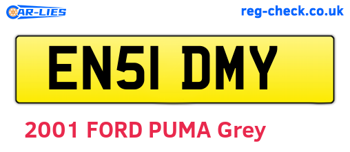 EN51DMY are the vehicle registration plates.
