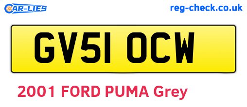 GV51OCW are the vehicle registration plates.