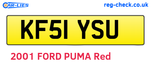 KF51YSU are the vehicle registration plates.