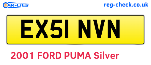 EX51NVN are the vehicle registration plates.