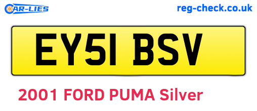 EY51BSV are the vehicle registration plates.