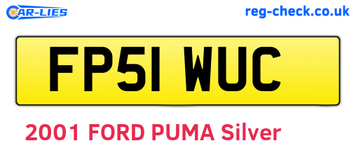 FP51WUC are the vehicle registration plates.