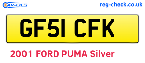 GF51CFK are the vehicle registration plates.