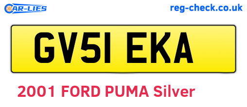 GV51EKA are the vehicle registration plates.