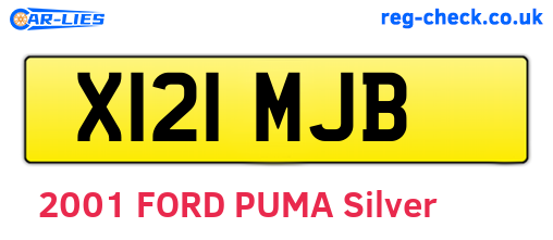 X121MJB are the vehicle registration plates.