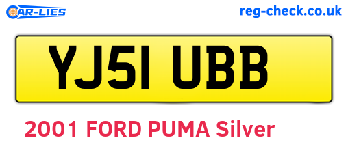 YJ51UBB are the vehicle registration plates.