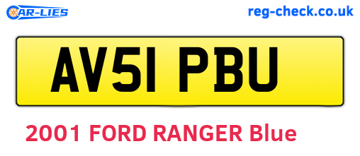 AV51PBU are the vehicle registration plates.