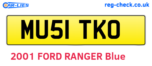 MU51TKO are the vehicle registration plates.