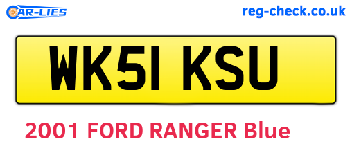 WK51KSU are the vehicle registration plates.