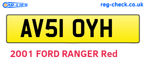 AV51OYH are the vehicle registration plates.