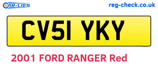 CV51YKY are the vehicle registration plates.