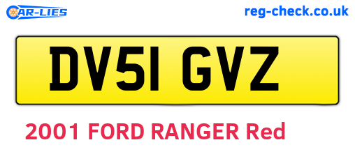 DV51GVZ are the vehicle registration plates.