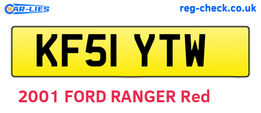 KF51YTW are the vehicle registration plates.