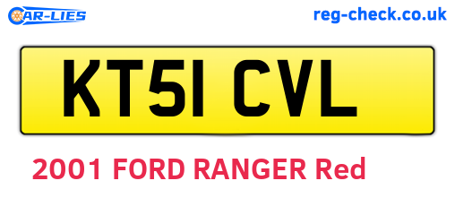 KT51CVL are the vehicle registration plates.