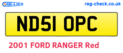 ND51OPC are the vehicle registration plates.
