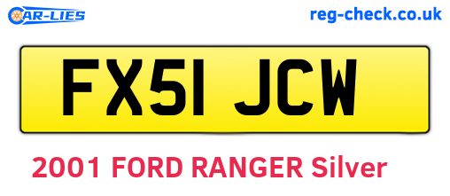 FX51JCW are the vehicle registration plates.