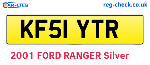 KF51YTR are the vehicle registration plates.