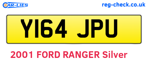 Y164JPU are the vehicle registration plates.