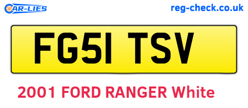 FG51TSV are the vehicle registration plates.