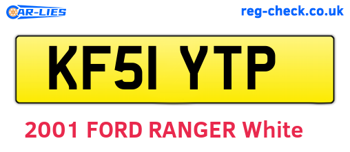 KF51YTP are the vehicle registration plates.