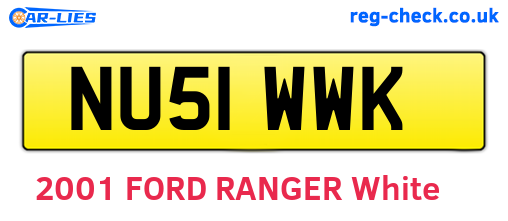 NU51WWK are the vehicle registration plates.