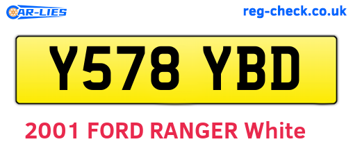 Y578YBD are the vehicle registration plates.