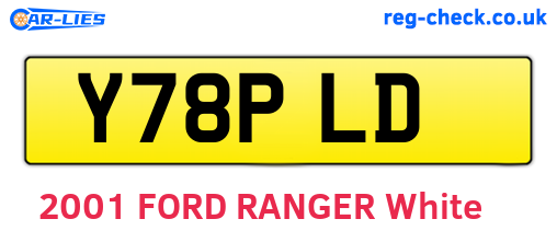 Y78PLD are the vehicle registration plates.