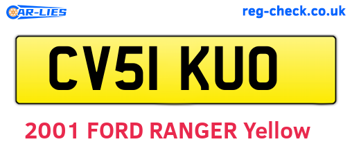 CV51KUO are the vehicle registration plates.