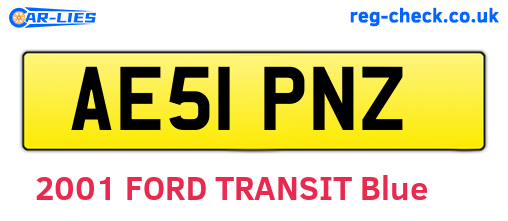 AE51PNZ are the vehicle registration plates.