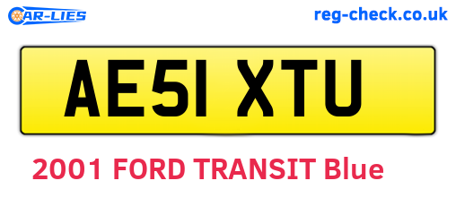 AE51XTU are the vehicle registration plates.