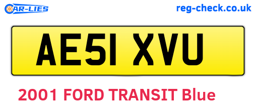 AE51XVU are the vehicle registration plates.