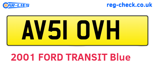 AV51OVH are the vehicle registration plates.