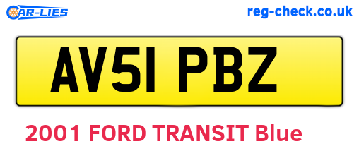 AV51PBZ are the vehicle registration plates.