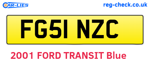 FG51NZC are the vehicle registration plates.